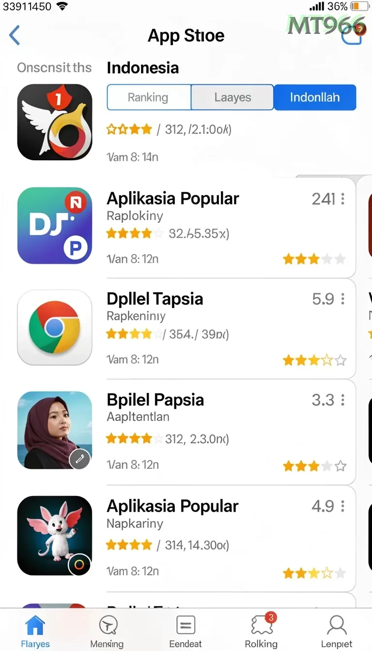 Galeri pratinjau visual mt966 build APK resmi terbaru